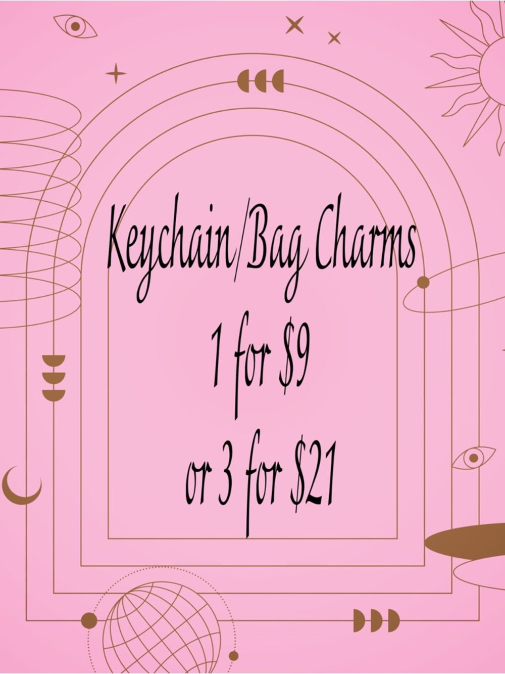 Keychain/Bag Charm - Decorative Key & Card Holder Accent